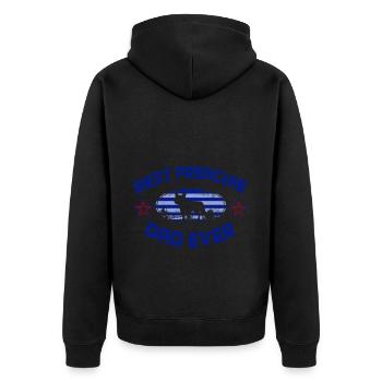 Meilleur papa Frenchie de tous les temps Français Bulldog Papa - Veste à capuche bio Premium Unisexe - noir - Dos - Nico (187cm)