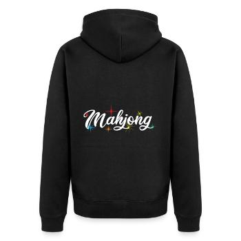 Cadeau pour les fans de Mahjong - Veste à capuche bio Premium Unisexe - noir - Dos - Nico (187cm)