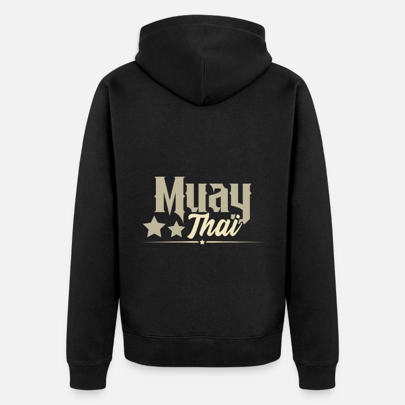 Muay Thaï - Veste à capuche bio Premium Unisexe - noir