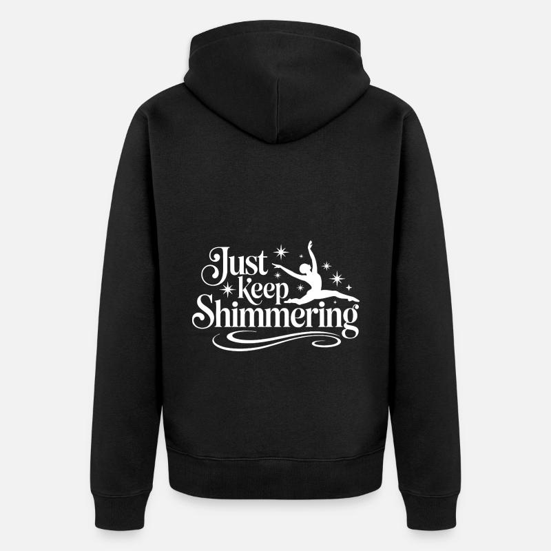 Just Keep Shimmer nageur synchronisé - Veste à capuche bio Premium Unisexe - noir