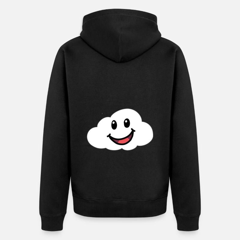 Émotions Sentiments Amical Nuage Ciel - Veste à capuche bio Premium Unisexe - noir