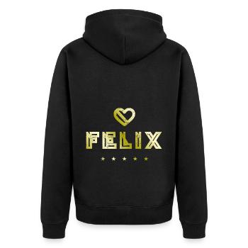 Félix Herz - Veste à capuche bio Premium Unisexe - noir - Dos - Nico (187cm)