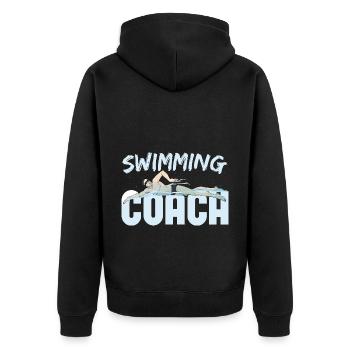 Entraîneur de natation Entraîneur de natation - Veste à capuche bio Premium Unisexe - noir - Dos - Nico (187cm)