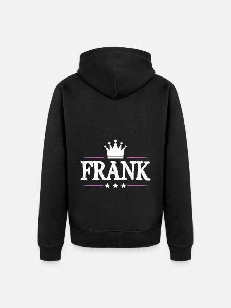 Frank - Unisex Premium Organic Zip Hoodie - black