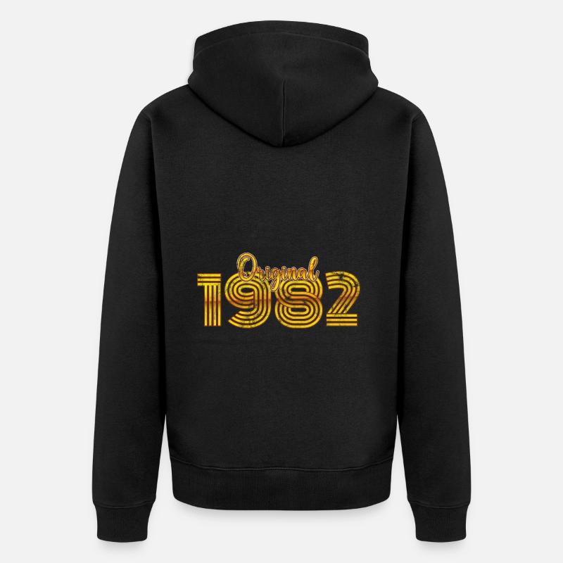 1982 Anniversaire - Veste à capuche bio Premium Unisexe - noir