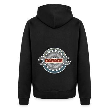 Cadeau de fête des pères pour papa pour la fête des hommes - Veste à capuche bio Premium Unisexe - noir - Dos - Nico (187cm)