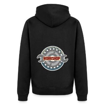 Cadeau de fête des pères pour papa pour la fête des hommes - Veste à capuche bio Premium Unisexe - noir - Dos - Nico (187cm)
