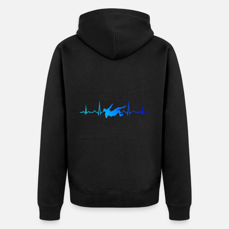 Escalade de bloc femmes - Veste à capuche bio Premium Unisexe - noir