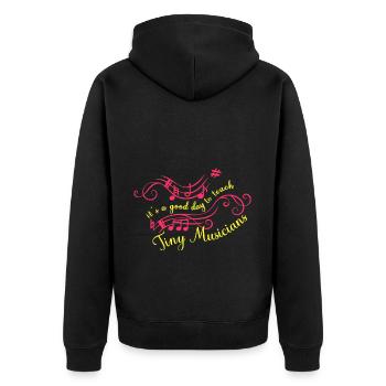 C’est une bonne journée pour enseigner aux petits musiciens - Veste à capuche bio Premium Unisexe - noir - Dos - Nico (187cm)
