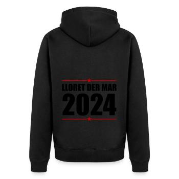 Jours fériés Lloret De Mar 2024 - Veste à capuche bio Premium Unisexe - noir - Dos - Nico (187cm)