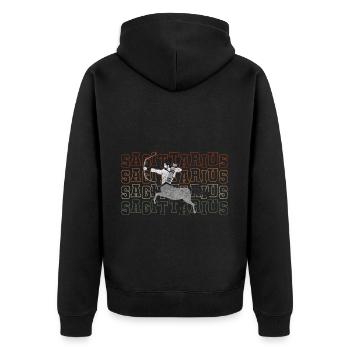 Horoscope Zodiac Symbol Star - Unisex Premium Organic Zip Hoodie - black - Back - Nico (187cm)
