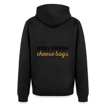 Sacs de fromage Stay Fresh 15 - Veste à capuche bio Premium Unisexe - noir - Dos - Nico (187cm)