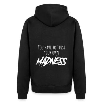 Gothic lovers, you have to give your own - Unisex Premium Organic Zip Hoodie - black - Back - Nico (187cm)