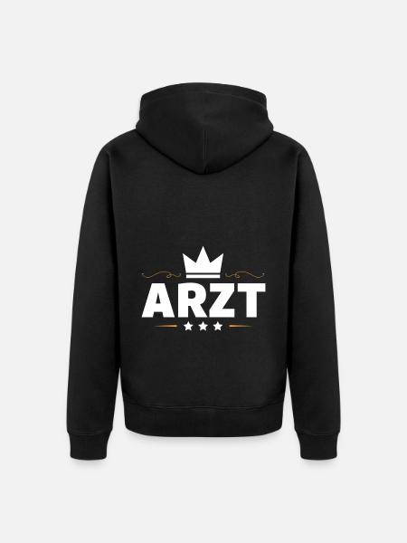 Arzt Beruf - Unisex Premium Bio Zip Hoodie - Schwarz
