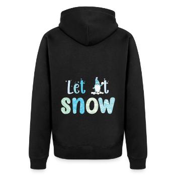 Noël Noël Gnomies - Veste à capuche bio Premium Unisexe - noir - Dos - Nico (187cm)