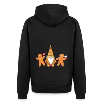 Noël Noël Gnomies - Veste à capuche bio Premium Unisexe - noir - Dos - Nico (187cm)