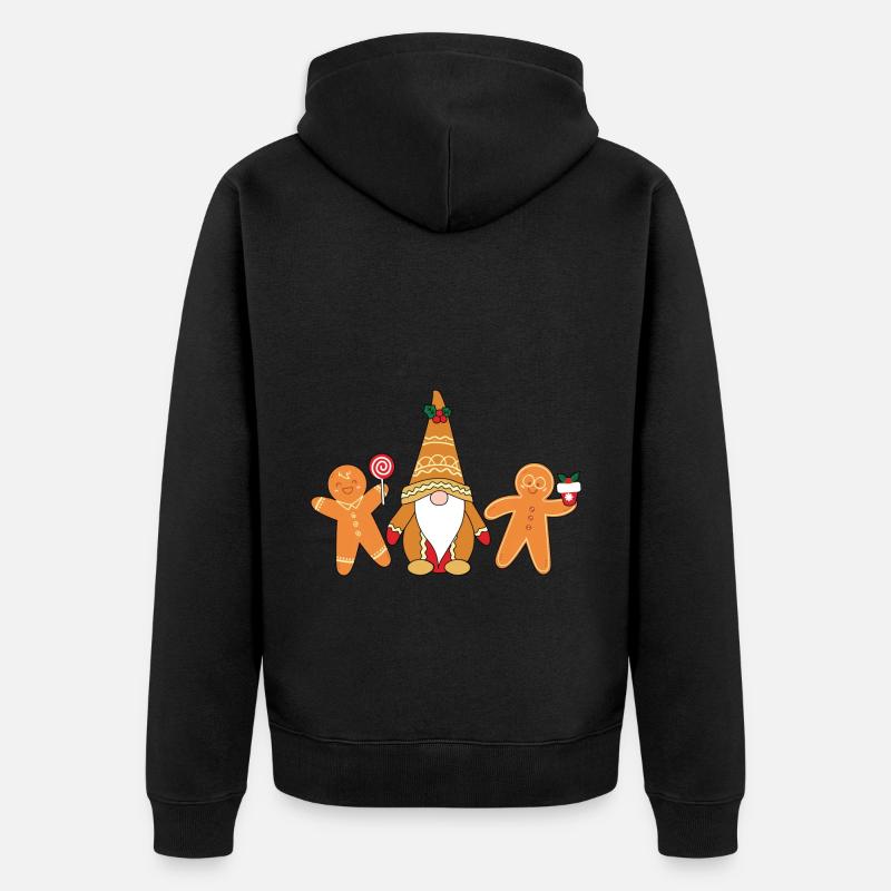 Noël Noël Gnomies - Veste à capuche bio Premium Unisexe - noir
