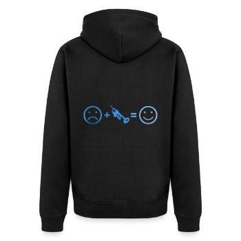 Trompettiste Hommes Trompette Jazz Trompettiste - Veste à capuche bio Premium Unisexe - noir - Dos - Nico (187cm)