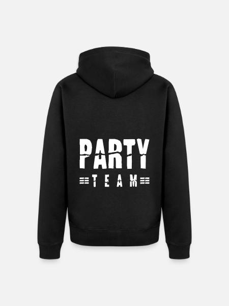 Équipe de fête - Veste à capuche bio Premium Unisexe - noir