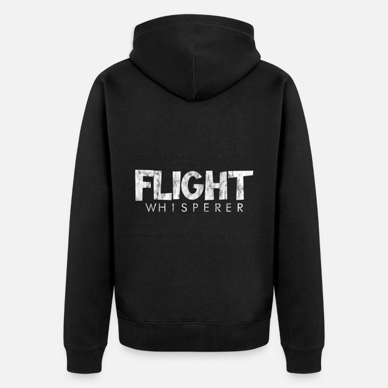 Flight Whisperer 3 - Unisex Premium Bio Zip Hoodie - Schwarz