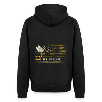 Bee Bumblebee Insect Bee - Unisex Premium Organic Zip Hoodie - black - Back - Nico (187cm)