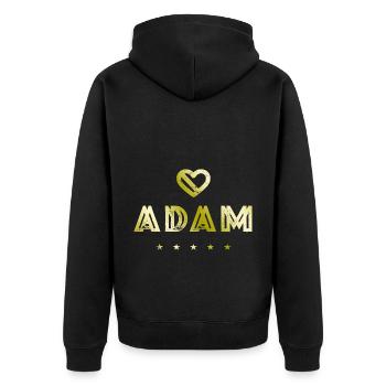 Adam Herz - Veste à capuche bio Premium Unisexe - noir - Dos - Nico (187cm)