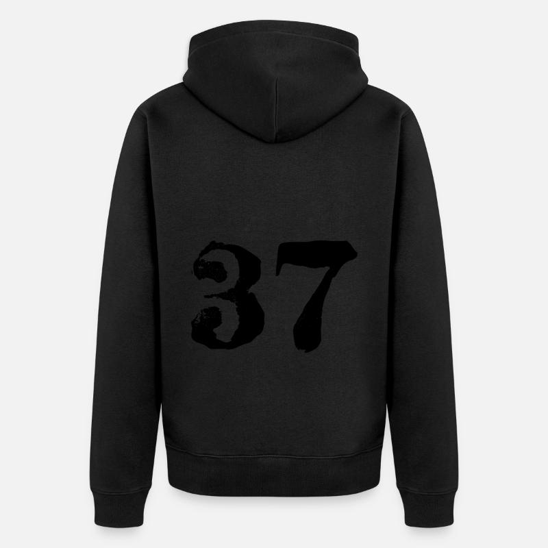 Maillot numéro 37 - Veste à capuche bio Premium Unisexe - noir