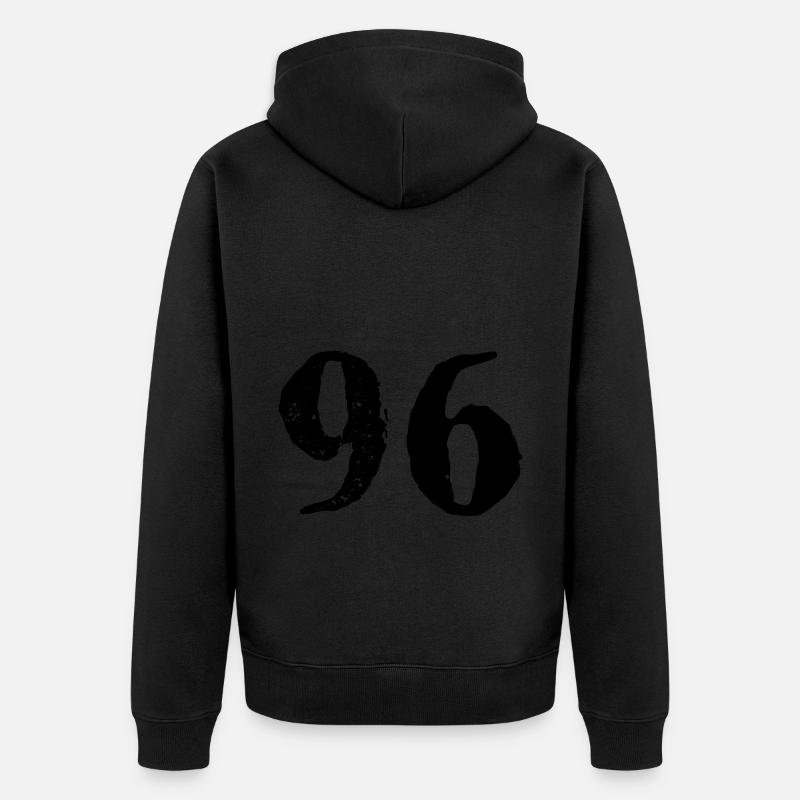 Maillot à 96 numéros - Veste à capuche bio Premium Unisexe - noir