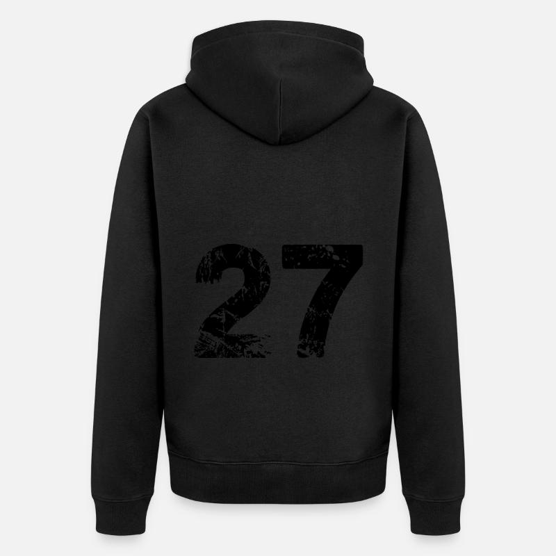 Maillot à 27 chiffres - Veste à capuche bio Premium Unisexe - noir