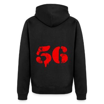 56 Symbole numérique - Veste à capuche bio Premium Unisexe - noir - Dos - Nico (187cm)