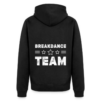 Équipe de breakdance - Veste à capuche bio Premium Unisexe - noir - Dos - Nico (187cm)