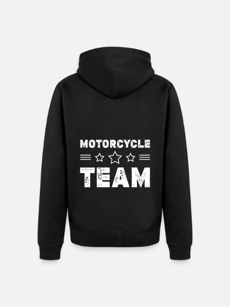 Motorcycle Team - Unisex Premium Organic Zip Hoodie - black
