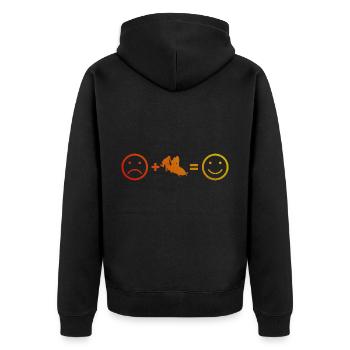 Bob fahren Herren Damen Bobbahn Bob Bobsport - Unisex Premium Bio Zip Hoodie - Schwarz - Hinten - Nico (187cm)