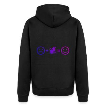 Percussionist Drum Kit Men's Drummer - Unisex Premium Organic Zip Hoodie - black - Back - Nico (187cm)