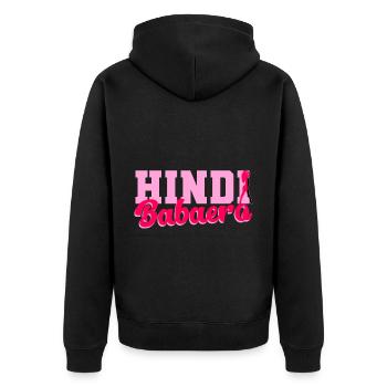 Philippines - Hindi Babaero - Unisex Premium Organic Zip Hoodie - black - Back - Nico (187cm)