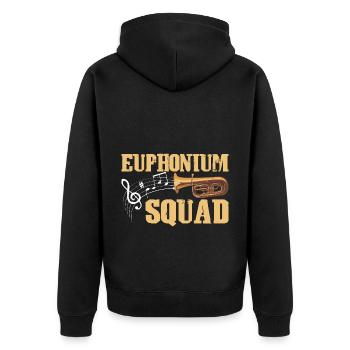 Euphonium Euphonium Player Brass Euphonist - Unisex Premium Organic Zip Hoodie - black - Back - Nico (187cm)