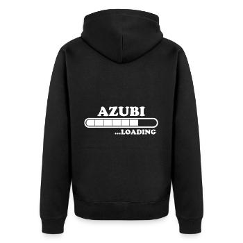 Azubi Spruch Lehrling Job Lustiges Azubi Geschenk - Unisex Premium Bio Zip Hoodie - Schwarz - Hinten - Nico (187cm)