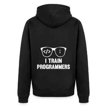 Programmeur Coder Développeur de logiciels - Veste à capuche bio Premium Unisexe - noir - Dos - Nico (187cm)