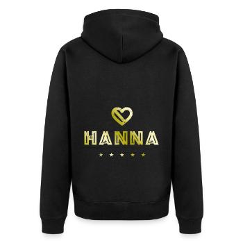 Hanna Herz - Veste à capuche bio Premium Unisexe - noir - Dos - Nico (187cm)