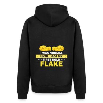 Gold Digger Gold Panning Gold Mining Designs - Unisex Premium Organic Zip Hoodie - black - Back - Nico (187cm)