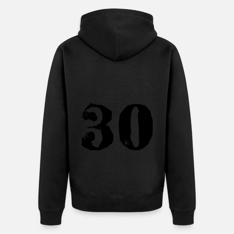Maillot à 30 chiffres - Veste à capuche bio Premium Unisexe - noir