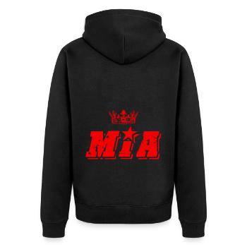 Mia - Veste à capuche bio Premium Unisexe - noir - Dos - Nico (187cm)