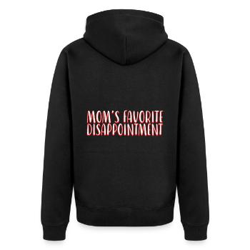 Mom's Favorite Disappointment 2 - Unisex Premium Organic Zip Hoodie - black - Back - Nico (187cm)
