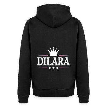 Daniel - Veste à capuche bio Premium Unisexe - noir - Dos - Nico (187cm)