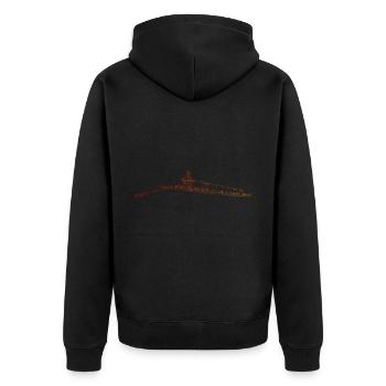 Damen Rudern Herren Ruderer Rowing - Unisex Premium Bio Zip Hoodie - Schwarz - Hinten - Nico (187cm)