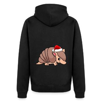 Armadillo Comic Christmas - Veste à capuche bio Premium Unisexe - noir - Dos - Nico (187cm)