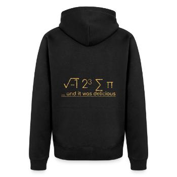 I ate some pie And it was delicious 3 - Unisex Premium Organic Zip Hoodie - black - Back - Nico (187cm)
