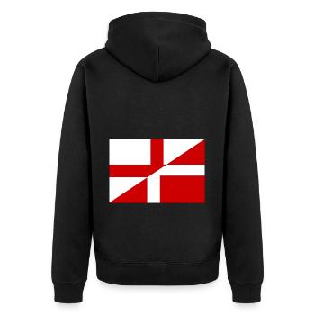 Drapeau de l’Angleterre Danemark - Veste à capuche bio Premium Unisexe - noir - Dos - Nico (187cm)