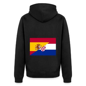 Espagne Croatie Drapeau - Veste à capuche bio Premium Unisexe - noir - Dos - Nico (187cm)