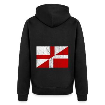 Drapeau de l’Angleterre du Danemark Vintage - Veste à capuche bio Premium Unisexe - noir - Dos - Nico (187cm)